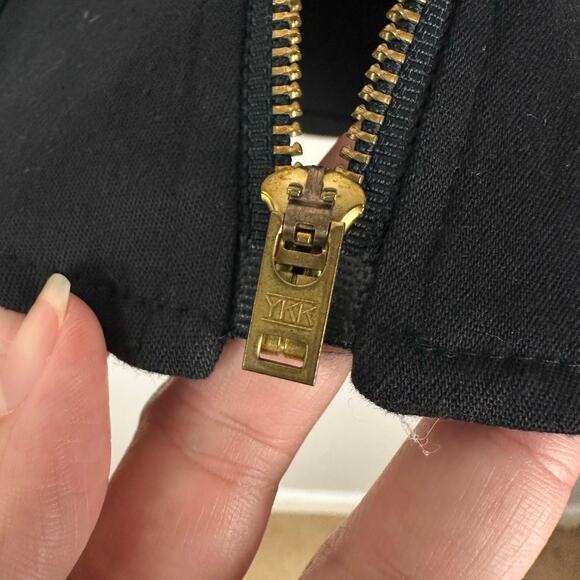 Vintage 80's Moderne Sportswear Black Zip Up Cage Sleeve Blazer Top Sz Small - Picture 13 of 15